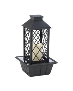 BLACK LANTERN TABLETOP FOUNTAIN